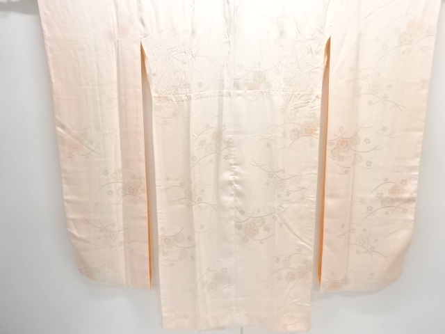 JAPANESE HITOE JUBAN FOR FURISODE / WOVEN FLORAL PLANTS